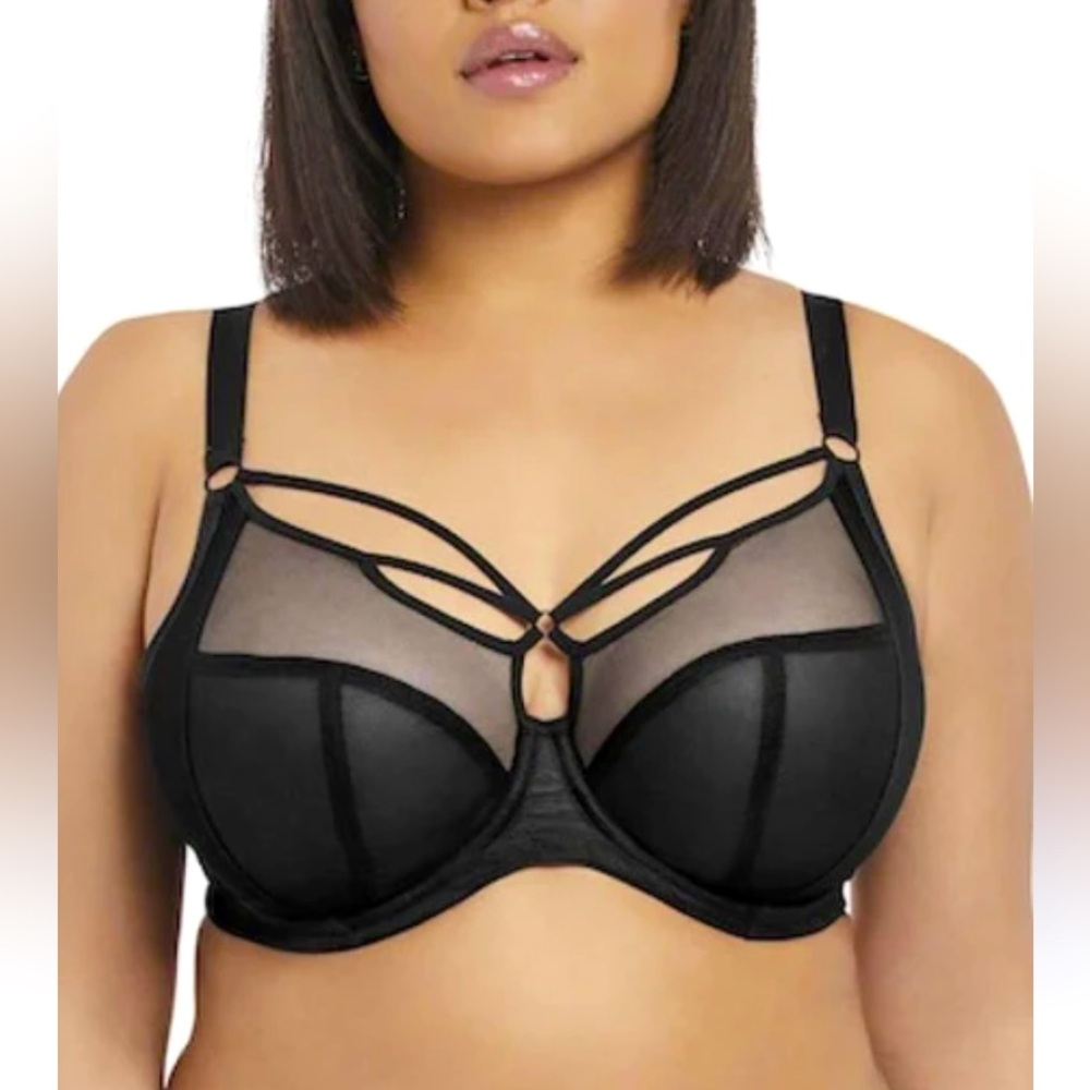 Brand New Curvy Kate Sachi Bra Black Strappy Chest Sexy Lingerie Underwire Mesh